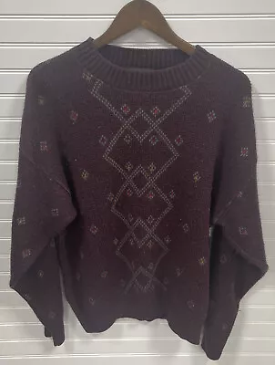 Vintage Reed St James Sweater Multicolor Diamond Print Sweater USA Mens Large • $14.99