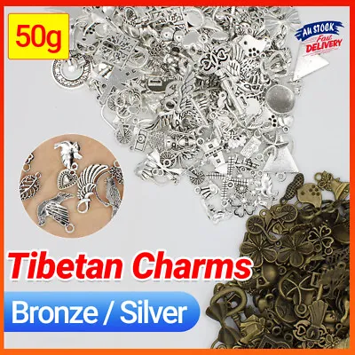 Bulk Tibetan Silver Mixed Charms Pendants For Jewelry DIY Making Craft Findings • $7.52