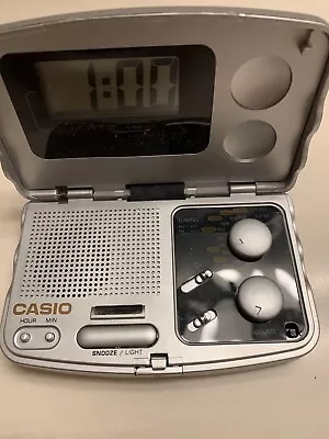 $23 • Buy Casio TR-102 AM/FM Clock Radio Travel Alarm