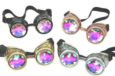 $13.95 • Buy Psychedelic Steampunk Kaleidoscope Goggles Cyber Punk Rave Costume Goggles