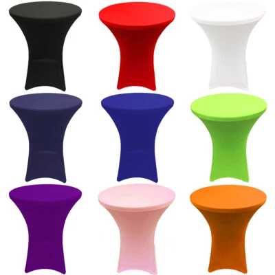 $8.49 • Buy Cocktail Spandex Fitted Stretch Tablecloth 4 Legs Base Table Cover Wedding Event