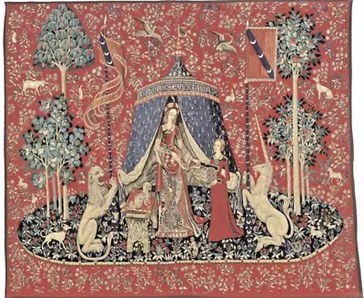 Point De L'Halluin French Tapestry  A Mon Seul Désir  55” X 66” 140 Cm X 170 Cm • $850