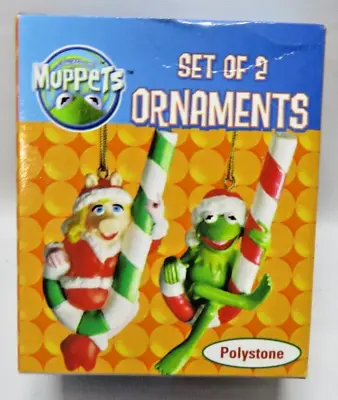 Muppets Polystone Ornaments Miss Piggy Kermit The Frog - Set Of 2 • $7.99