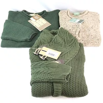 Aran Woolen Mills Leif Nelson & Aran Sweater Market Men's Sweaters Lot Of 3 • $74.99
