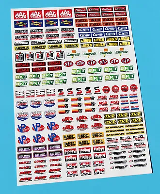 RC MONSTER TRUCK 10th 1:10 Radio Control Scale Sponsor Logo Stickers Decals • $11.64