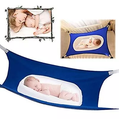Baby Hammock Newborn Crib Infant Sleeping Bed Swing Hanging Basket Elastic UK • £9.69