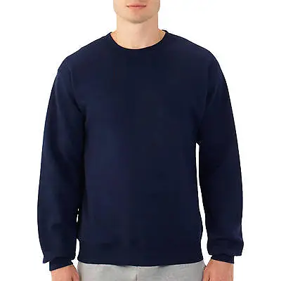 Fruit Of The Loom Men's Dual Defense Crew Sweatshirt Size Medium 38-40 Navy • $10.29