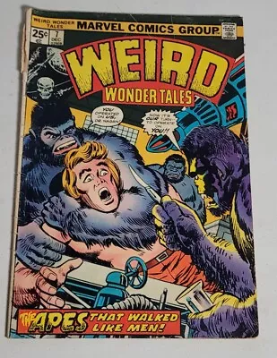 Weird Wonder Tales Marvel Comic Book Vol 1 No 7 1974 Apes Walked Like Men • £16.07