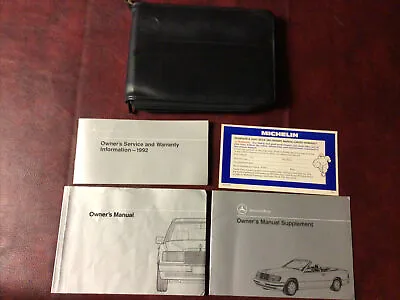 1992 92 Mercedes Benz 300 Ce Convertible Orig Owners Manual Books Sup Guide Case • $99.75