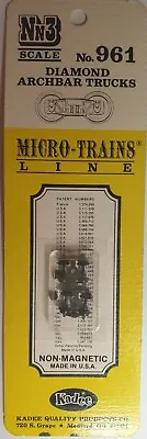 MICRO-TRAINS LINE Kadee Nn3 SCALE No.961 DIAMOND ARCHBAR TRUCKS • $8.03