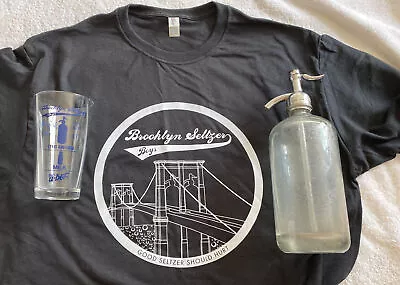 3 - VINTAGE Seltzer Bottle T-shirt And Seltzer Glass • $24.99