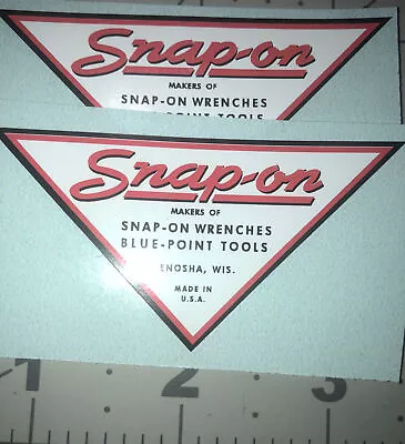 Compatible With Decal For Vintage Snap On Tool Box Triangle Shape Lot Of 2  3” • $18.38