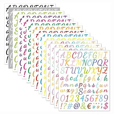 14 Sheets Colorful Number Letter Stickers，1064 Alphabet Stickers Self-Adhesiv... • $11.88