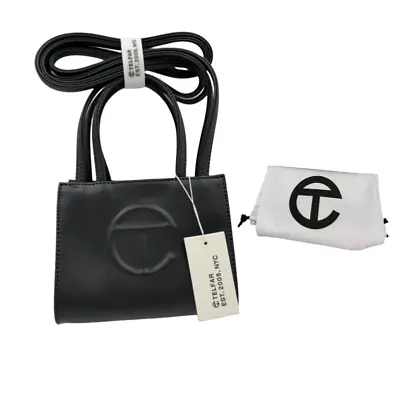 Telfar Shopping Bag Small NWT Black Vegan Leather Crossbody Bag US Stock • $90