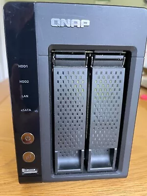 QNAP TS-221 2-BAY RAID NAS  WITH 2  3TB  HDDs & PSU.  Excellent Condition • £11.50