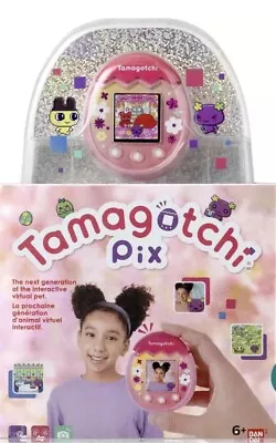 Tamagotchi Pix ☆ Pink Floral ☆ Interactive Colour Display With Camera ☆ New • £49.50