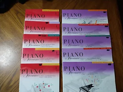 Piano Adventures Primer And Level 1 Lot Of 10 Books Nancy & Randall Faber • $39.99