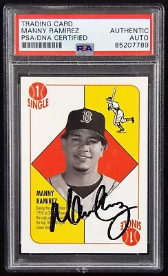 Manny Ramirez Boston Red Sox Signed 2003 Topps Red Backs Card PSA Authenticated • $174.99