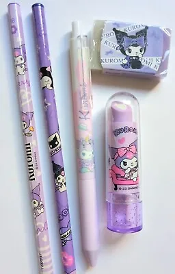 Sanrio Character *Kuromi* Stationery Set Pen Pencils And Erasers • £6.50