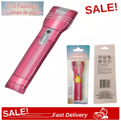 Thin Mini Flat Flashlight LED Directional Light Battery Included Magnetic - PINK • $3.91