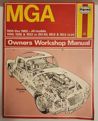 VINTAGE MGA Owners Workshop Manual Haynes 1956-1962 All Models • $24.99