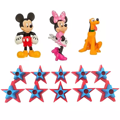 Mickey Mouse Minnie Playset Figure Cake Toppers & Candle Holders (13 Piece) • $9.99