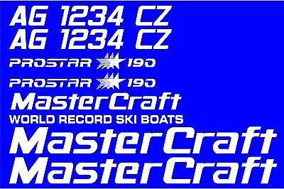 MasterCraft Prostar 190 Full Set #3 W/Matching Boat Registration Numbers • $126.37