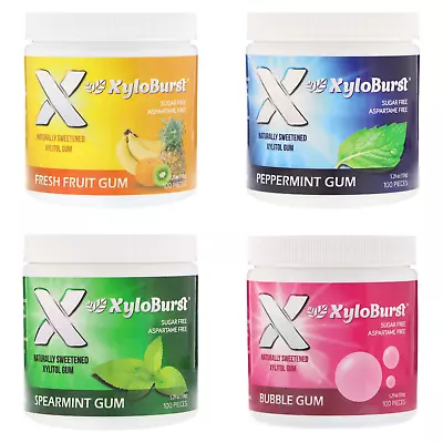 Xyloburst Natural Chewing Gum Xylitol / No Sugar / Keto Low Carb / Fruit / Mint • $36.95