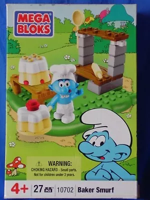 Mega Blocks Smurf 2012 Peyo Baker Smurf Building Set 10702 New & Sealed • $19.97