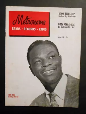 August 1948 Metronome Bands Records Radio Magazine Nat King Cole Cover • $37.95