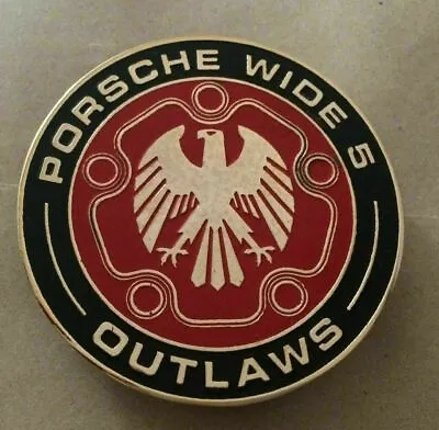 Car Badge - Porsche Wide 5 Outlaws Car Grill Badge Emblem Automobilia Mg Jaguar  • $61.78