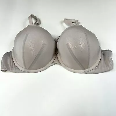 Victorias Secret 38B Perfect Shape Bra Padded Solid Pink Shine Over #1107 • $17.97