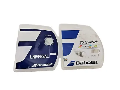 Lot Of 2 Babolat Synthetic Gut Tennis Racquet String (Universal & SG SpiralTek) • $17.97