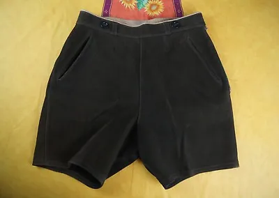 German Lederhosen Green Leather Mens Boys Green Shorts Small • $15