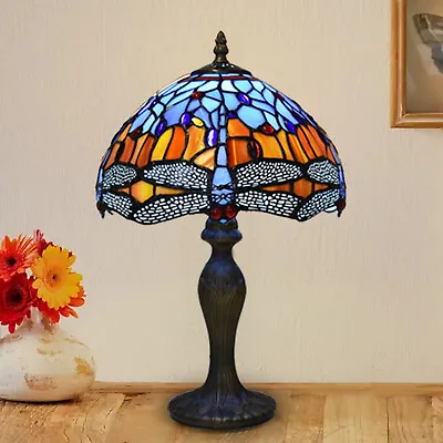 £72 • Buy Tiffany Style Table Lamp Handcrafted Art Bedside Light Desk Lamps Stained Glass