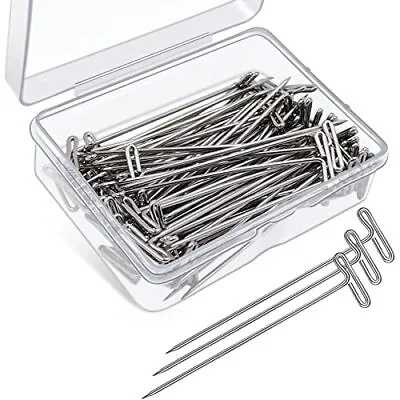 100 Pack Wig T-Pins 2 Inch Stainless Steel Wig Pins For Wigs Foam Head T Pins... • $9.48