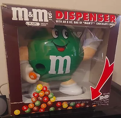 Vintage 1992 Green Plain M&m Candy Dispenser Mars Inc  • $27.99