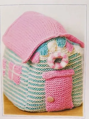 Beach Hut Doorstop Knitting Pattern Easy To Knit Dk   • £1.95