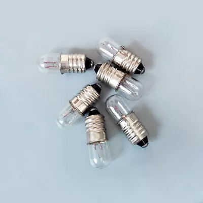 2x E10 Screw Lamp Miniature Signal Indicator Warning Light Bulb 6.3V~36V 1.5W~5W • £2.02