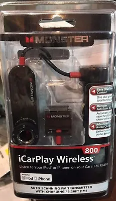 MONSTER ICarPlay Wireless 800 IPod IPhone Radio Transmitter /Charger • $8.95