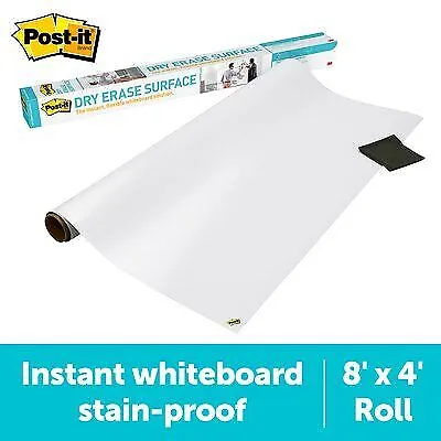 Post-it Dry Erase Surface DEF8x4 4 Ft X 8 Ft (1.21 M X 2.43 M) - 1EA • $151.19