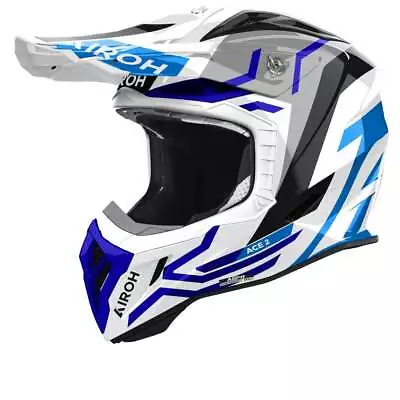Airoh Aviator Ace 2 Ground Blue Gloss Offroad Helmet - New! Fast Shipping! • $397.10