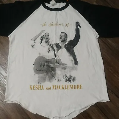 £27.73 • Buy Kesha & Macklemore Tour Concert T Shirt Tour 2018 Women's Baseball T Shirt Sz S