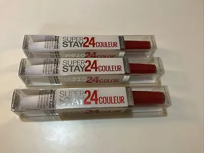 Maybelline Superstay 24 Hr 2 Step Lip Color #035 Keep It Red. QTY: 3 • $22.50