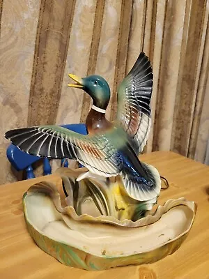 Mallard Duck TV Lamp Planter Night Light 1954 Lane Co. Vintage • $225