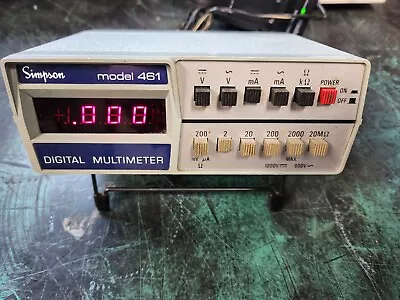 Simpson Model 461 Digital Multimeter Powers On No Probes So Unable To Test • $40