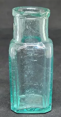 1870's A TRASKS MAGNETIC OINTMENT BOTTLE AQUA TEAL APPLIED TOP BLOWN RARE • $15.99