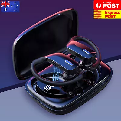 $32.95 • Buy Sweatproof Wireless Bluetooth Earphones Headphones Sport Gym Earbuds With Mic