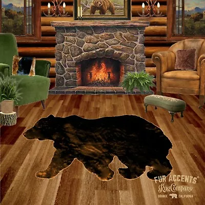 $199.99 • Buy Bear Skin Rug - Shaggy Faux Fur - Walking Bear Shape Accent, Toss, Throw - Cabin