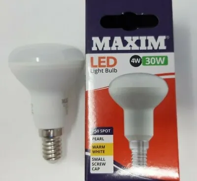 4 X 4w LED Spotlight Reflector Light Bulb R50 SES Small Screw In E14 30w Warm • £10.31